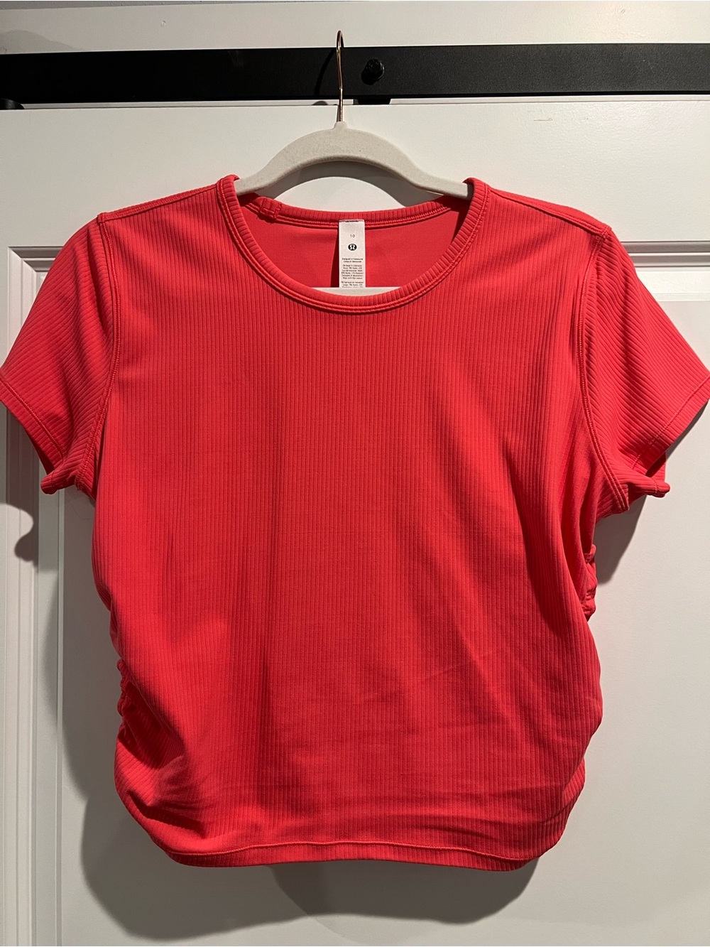 Women’s Short Sleeve Ribbed Tee - Pink